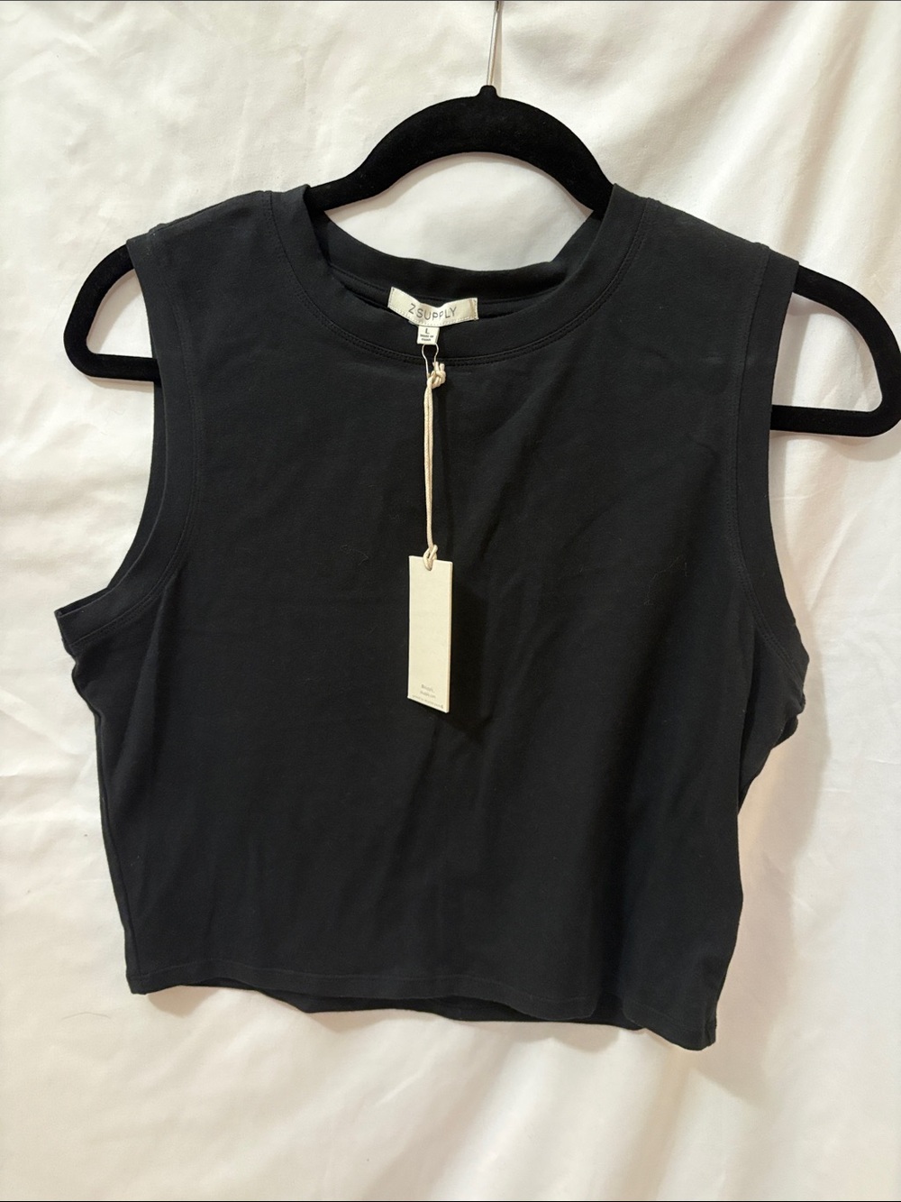 Z Supply Black Cropped Muscle Tank